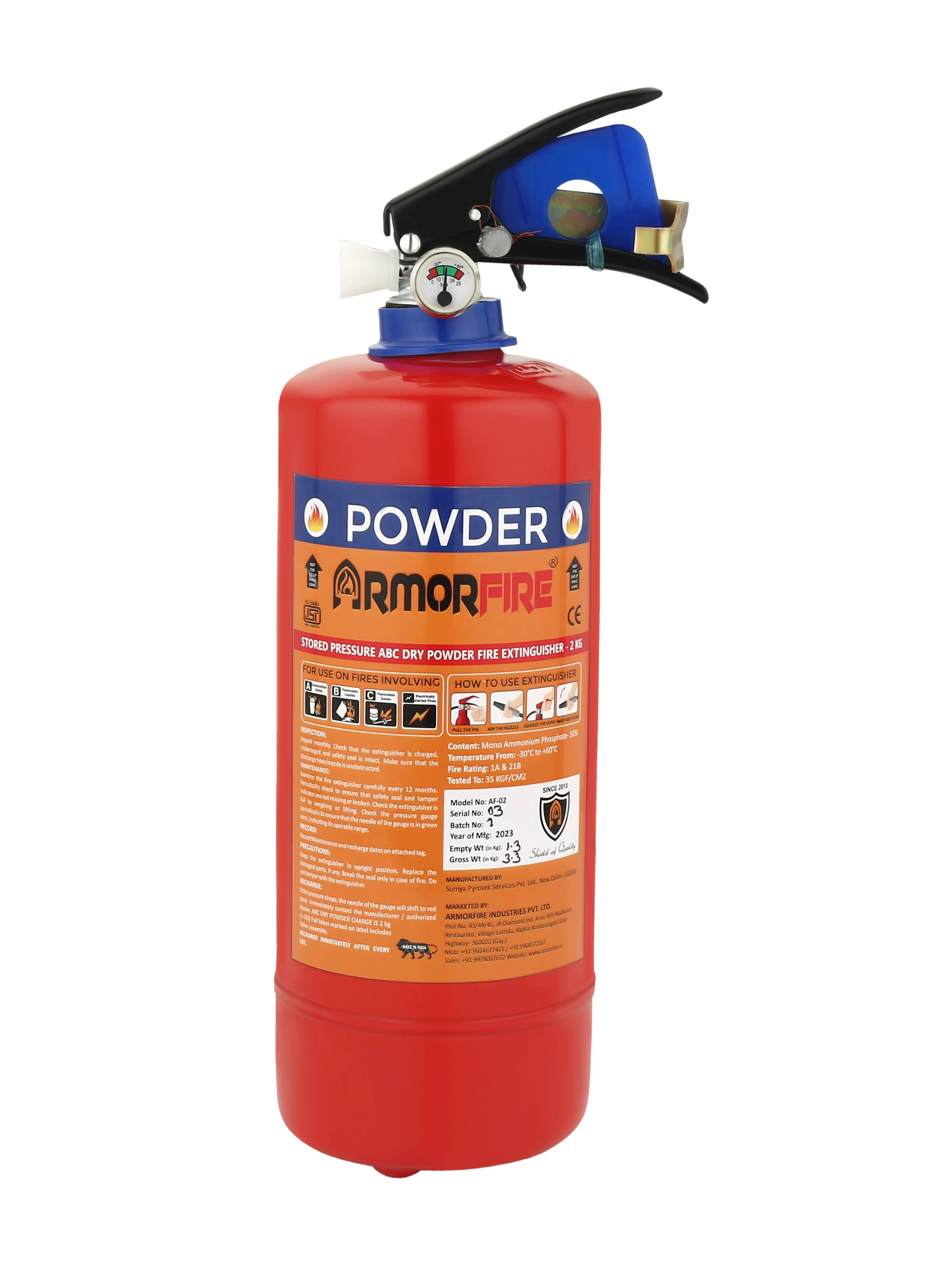 ABC Powder Portable Fire Extinguisher AS-1 (1kg)